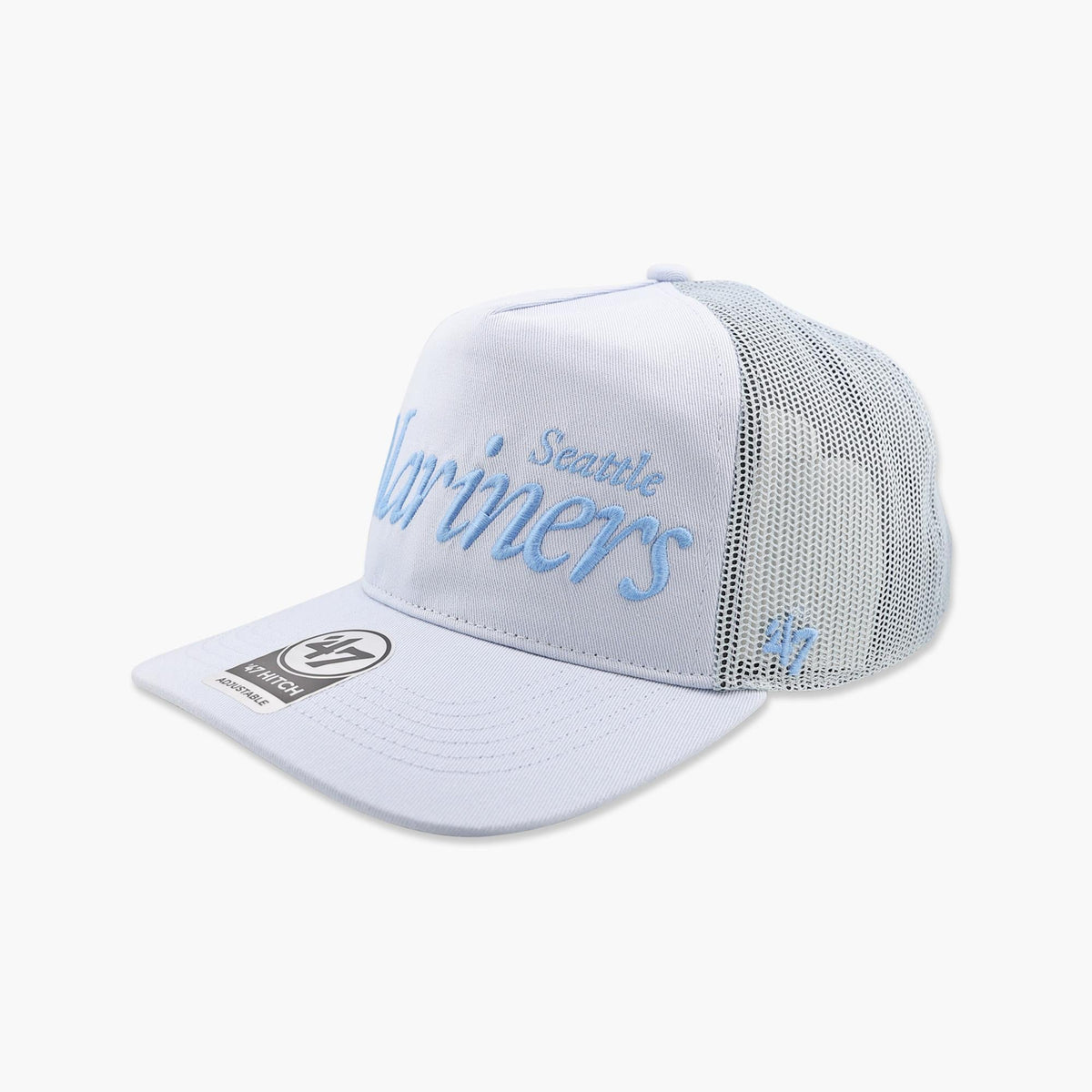 Seattle Mariners Pastel Blue Script Hitch Snapback