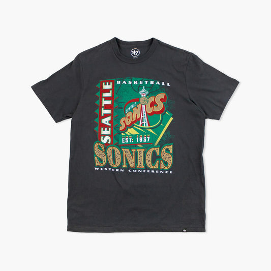 Seattle SuperSonics Flint Black Vintage T-Shirt