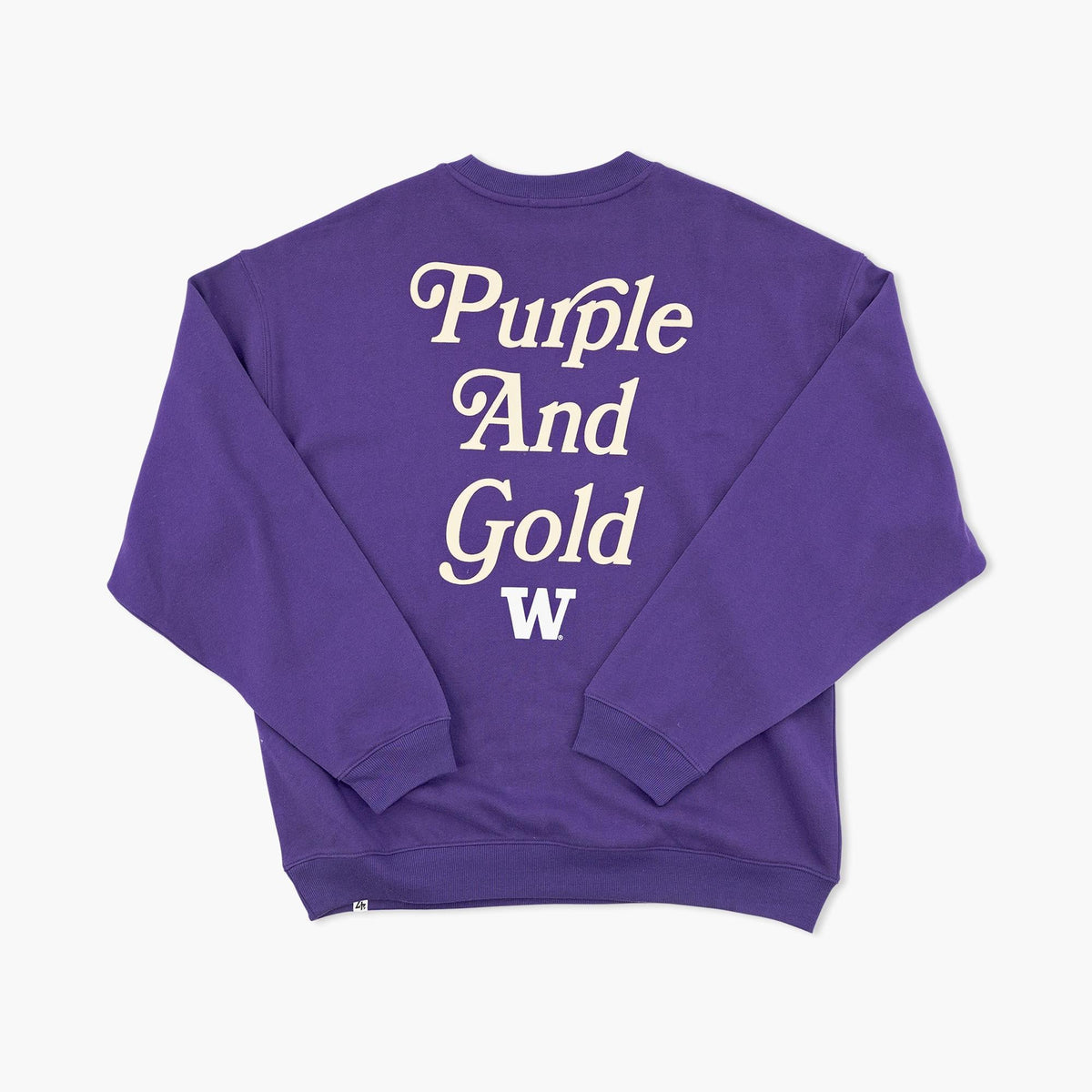 Washington Huskies Purple Shout It Out Oversized Women's Crewneck