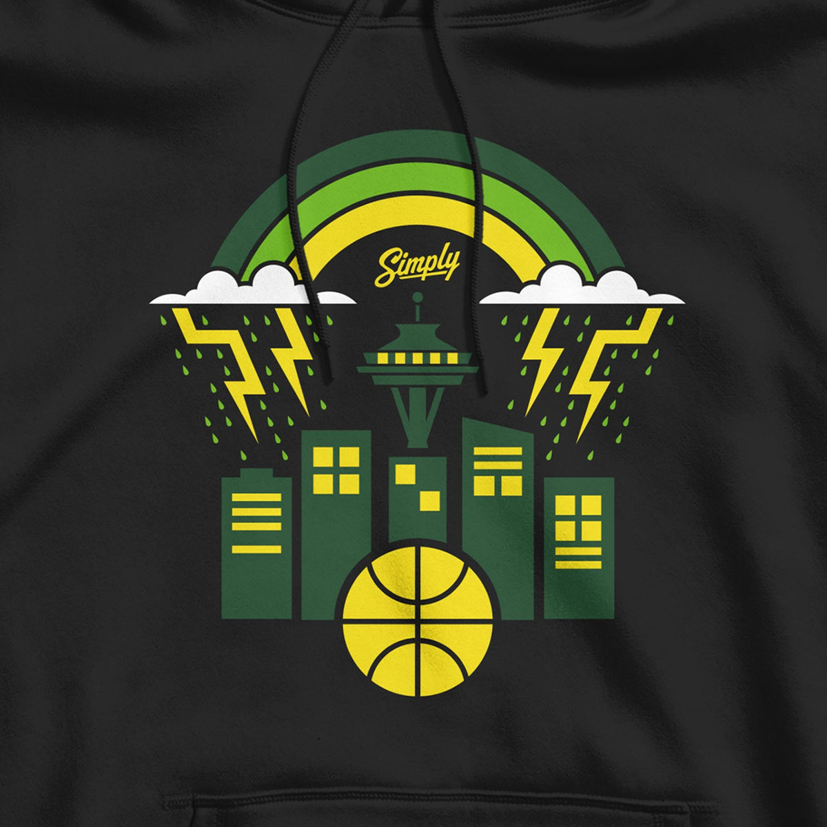 Storming Buckets Black Hoodie