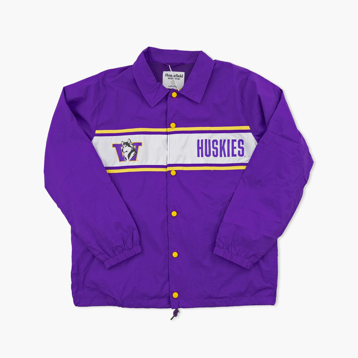Washington Huskies Purple Vintage Stripes Coach Jacket