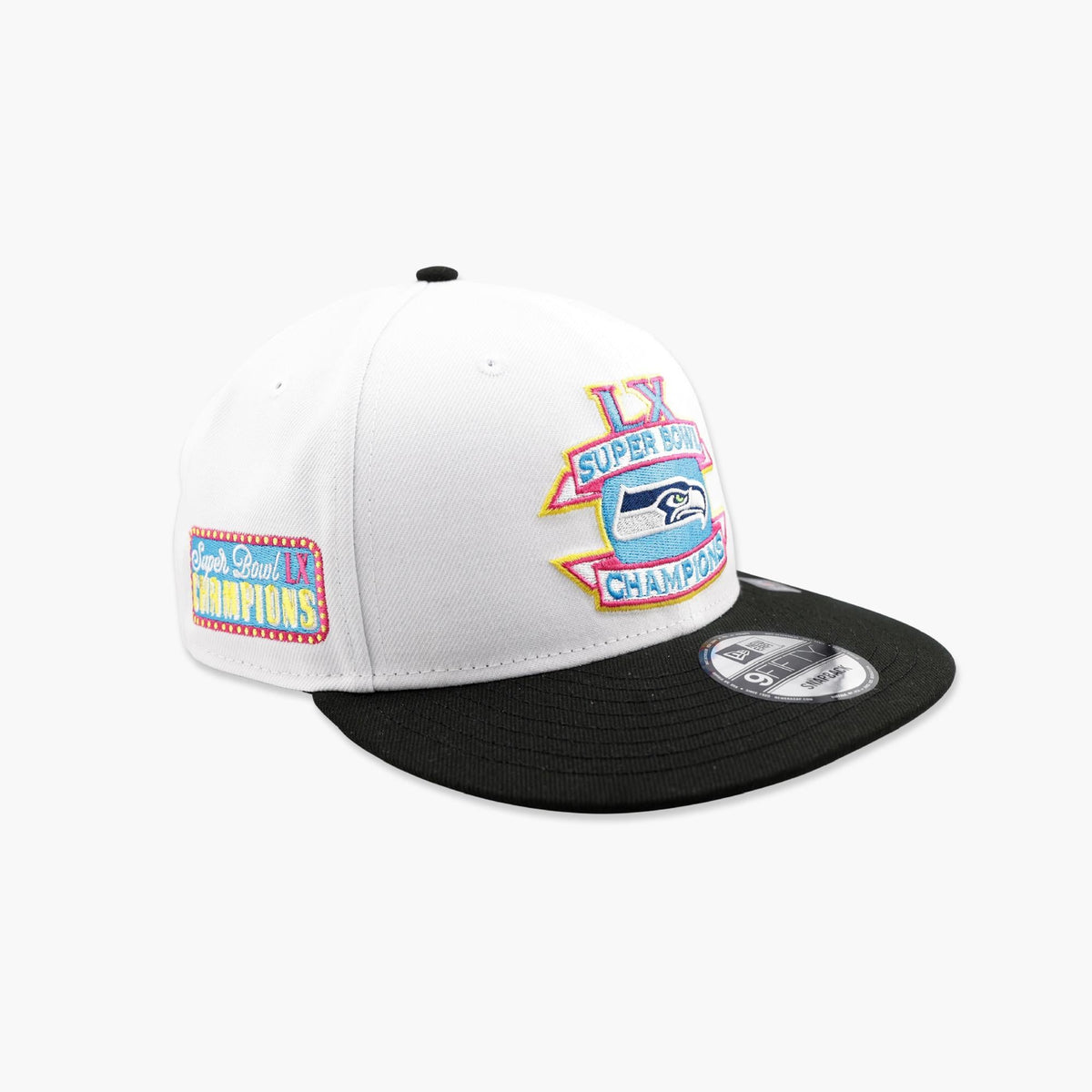 Seattle Seahawks Vintage Icons Super Bowl LX Champions White Snapback