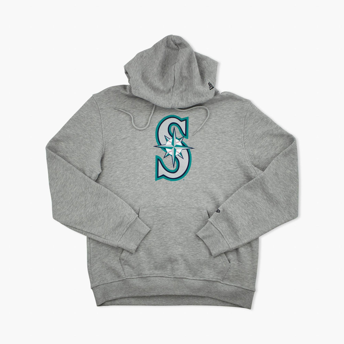 Seattle Mariners Heather Grey Primary Logo Hoodie