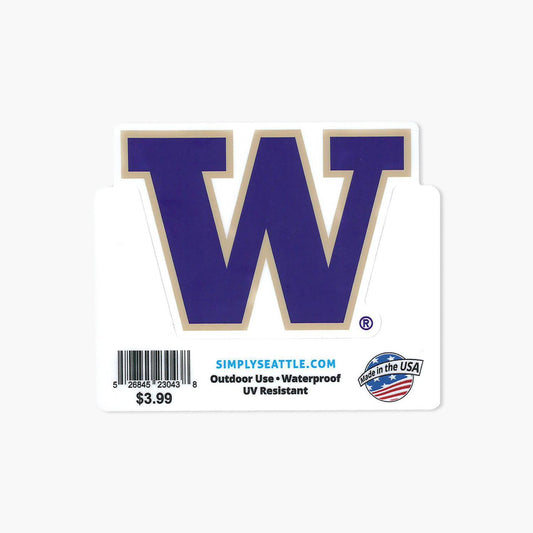 Washington Huskies Purple "W" Sticker