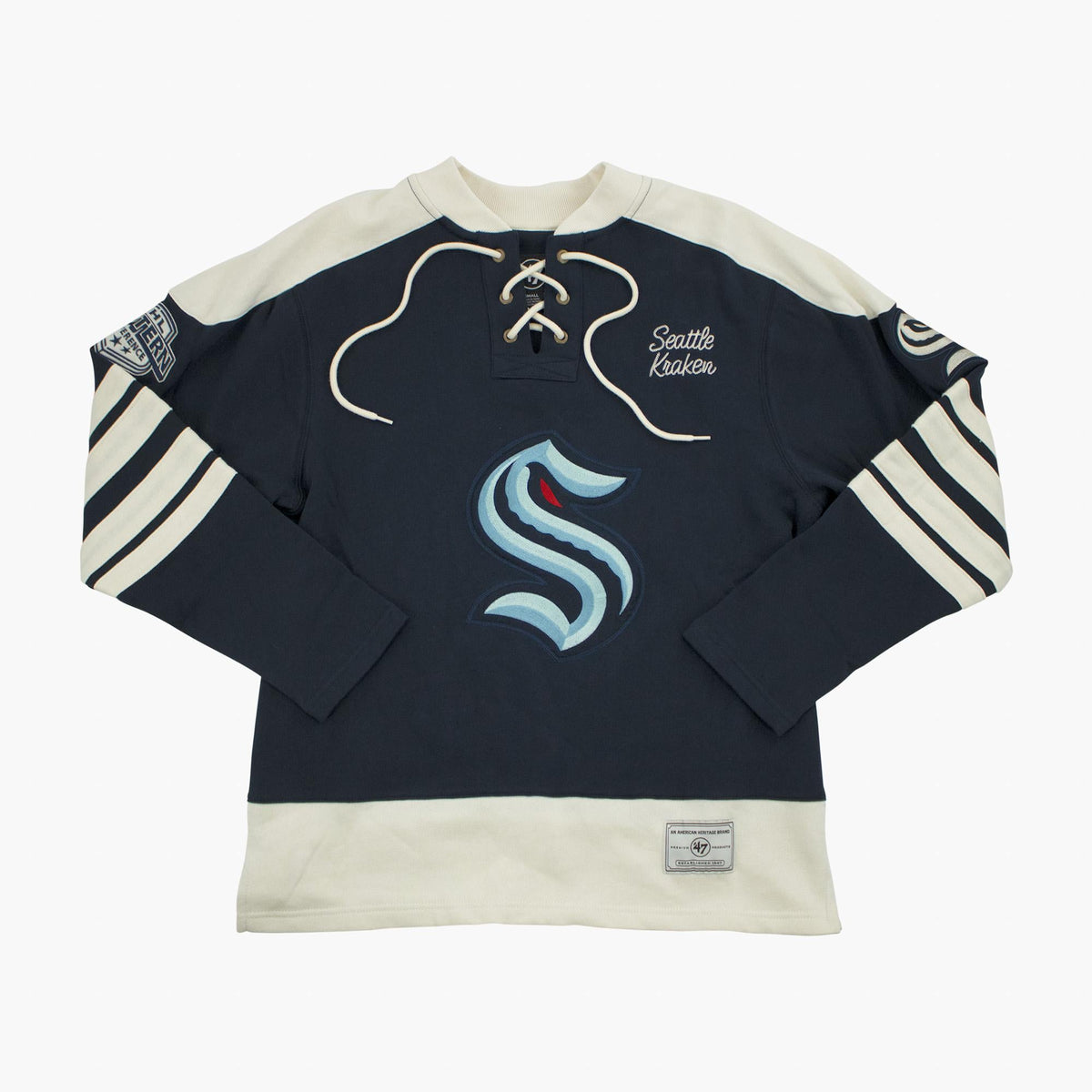 Seattle Kraken Sweep Check Eternal Lacer Crewneck