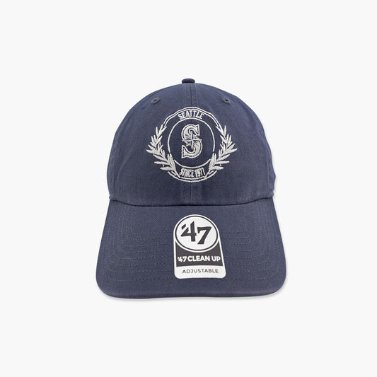 Seattle Mariners Vintage Navy Laurel Women's Clean Up Adjustable Hat
