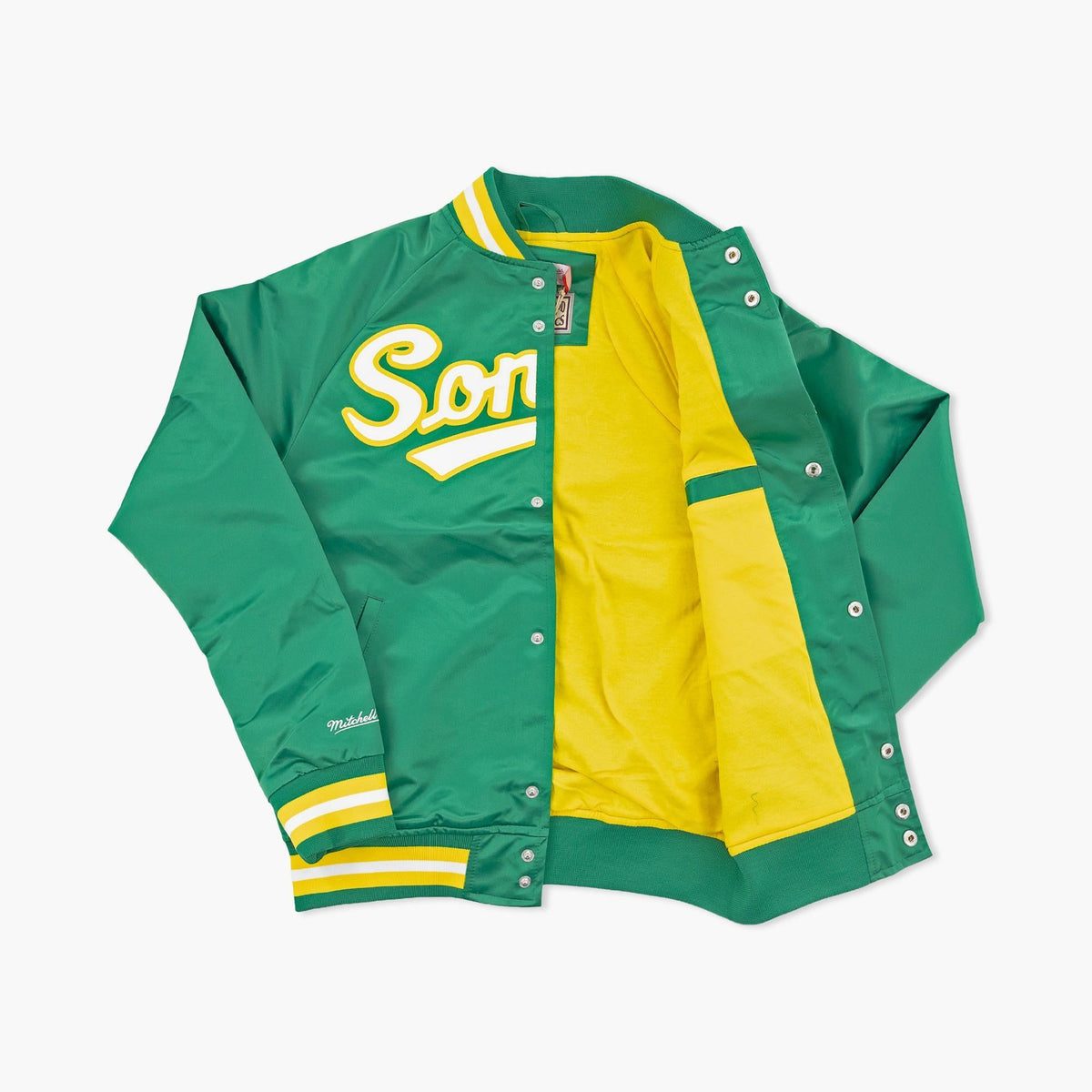 Seattle SuperSonics Green Script Satin Jacket