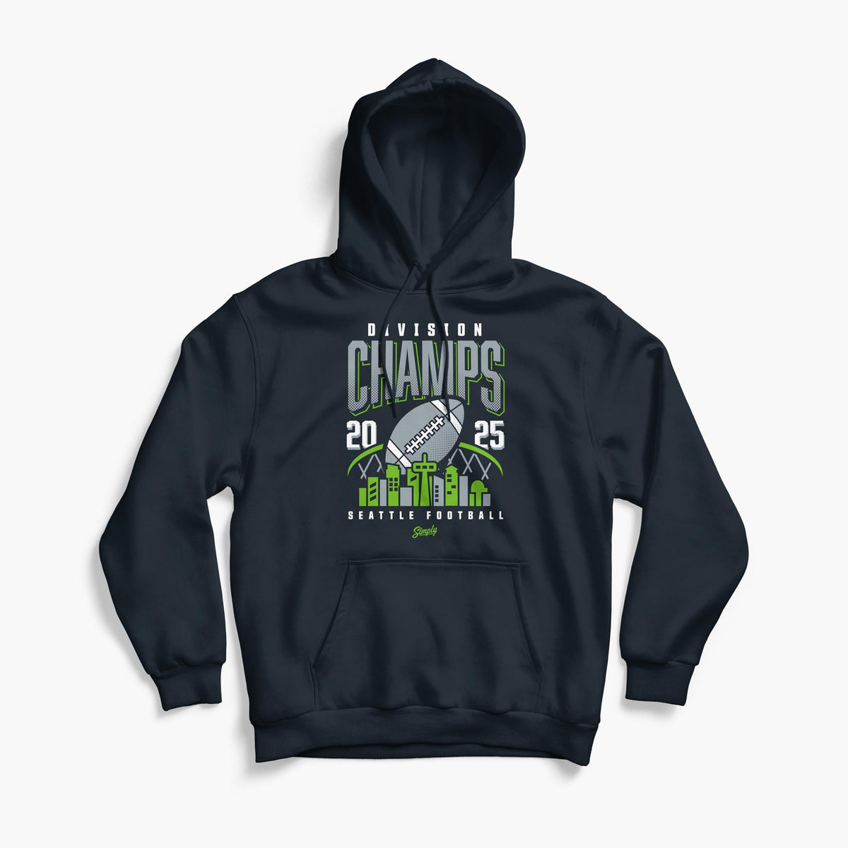 Northwest Royalty 2025 Division Champs Seattle Football Navy Hoodie