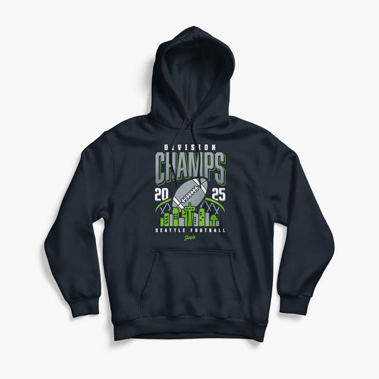 Northwest Royalty 2025 Division Champs Seattle Football Navy Hoodie
