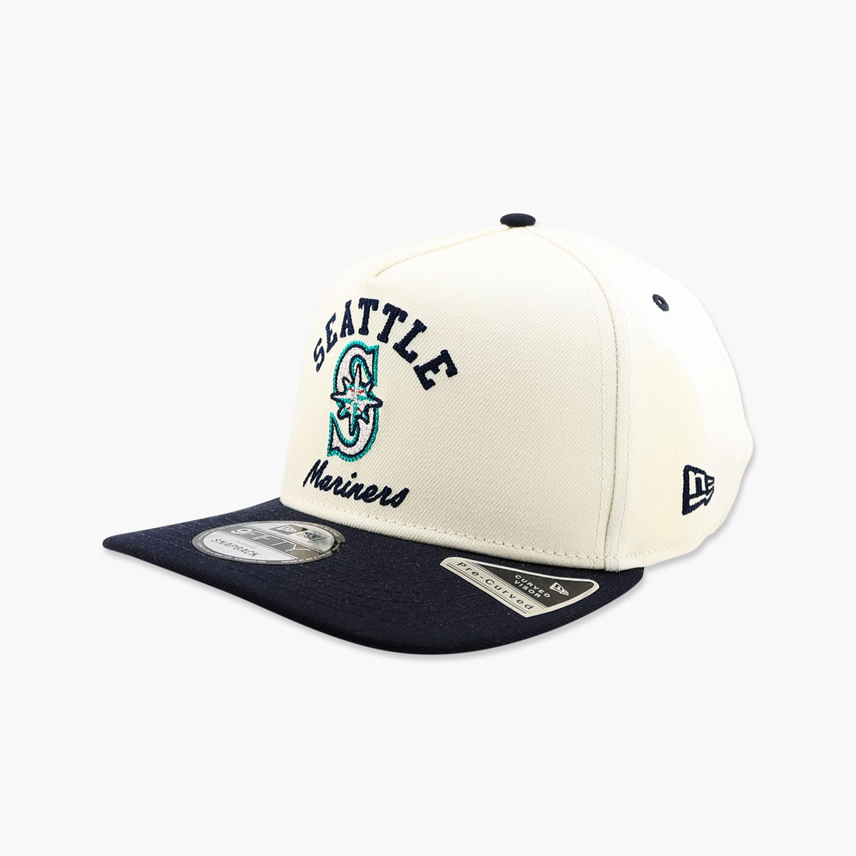 Seattle Mariners Cream Primary Logo Dugout Classic A-Frame Snapback