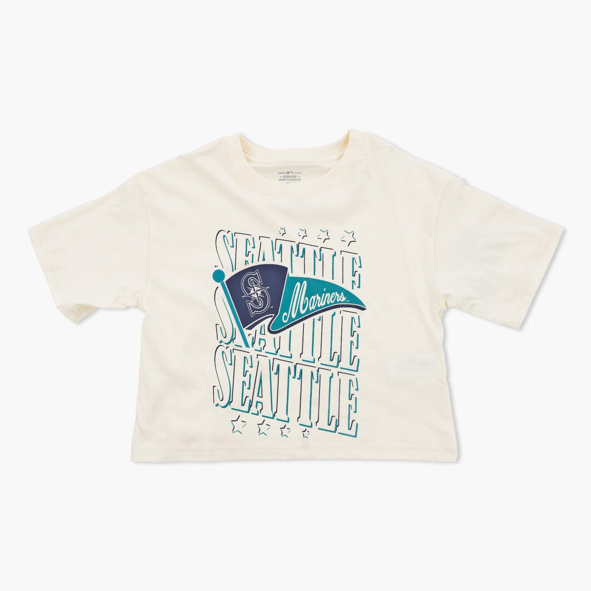 Seattle Mariners Cream Banner Wave Youth T-Shirt