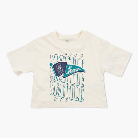 Seattle Mariners Cream Banner Wave Youth T-Shirt