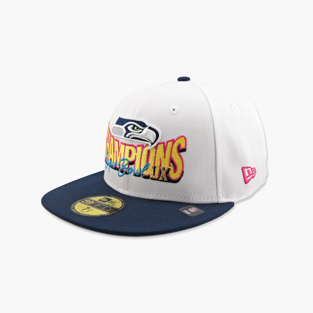 Seattle Seahawks White Super Bowl LX Champions Shining Bright Fitted Hat