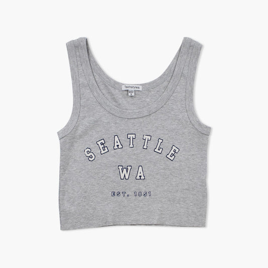 Alone Ribbed Heather Grey Seattle Womens Tank Top
