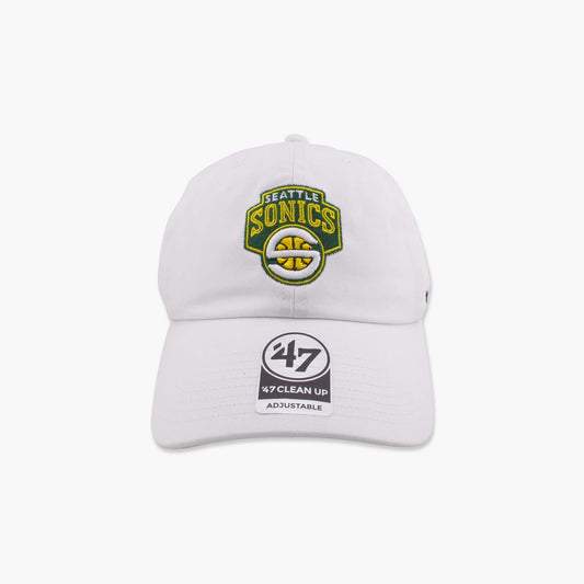 Seattle SuperSonics White "S" Logo Clean Up Adjustable Hat