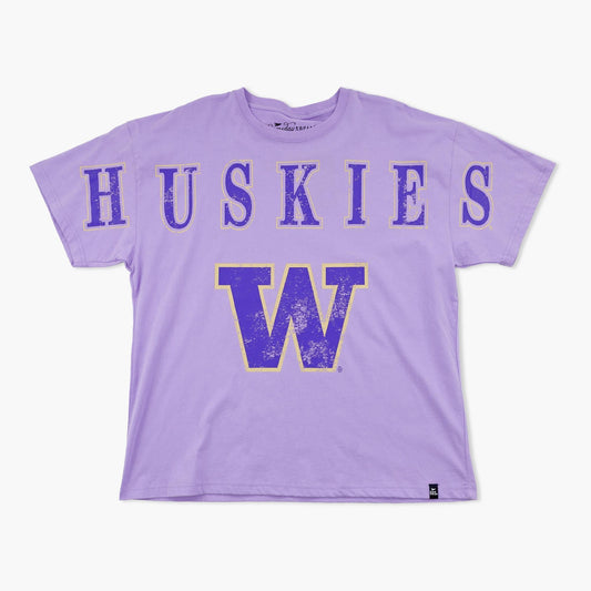 Washington Huskies Lavender Split Oversized Women's T-Shirt