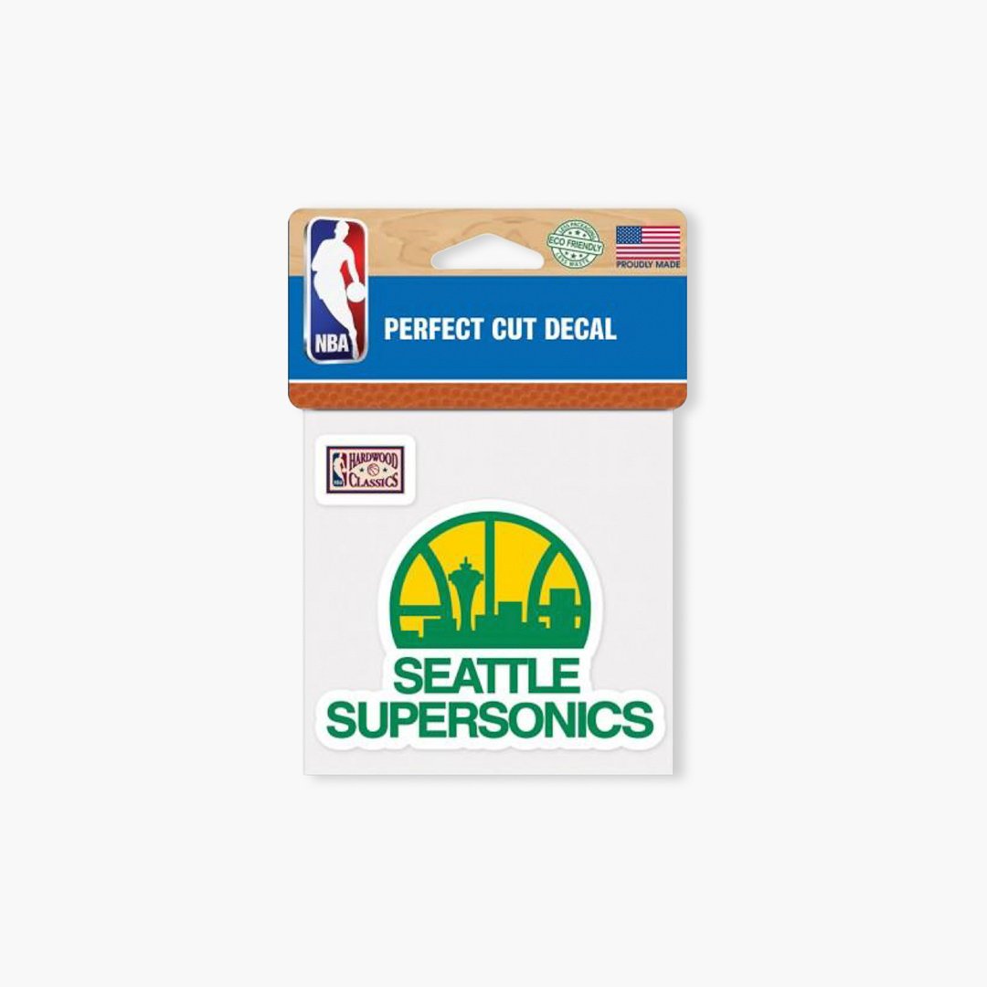 Seattle Supersonics 4" X 4" Perfect Cut Decal