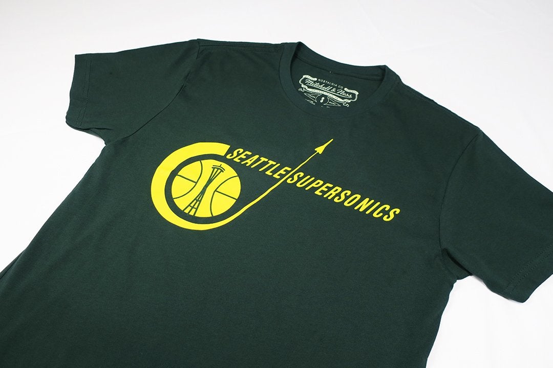 Seattle SuperSonics Dark Green Rocket Ship Premium T-Shirt
